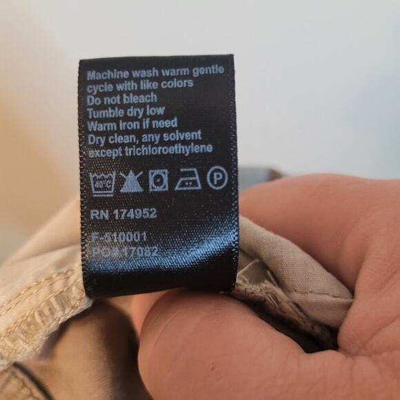 Flint & Tinder Mens Tapered Fit Chino Pants Size 33X34 Beige Stretch Mid Rise - Picture 8 of 8